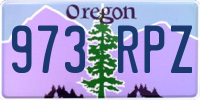 OR license plate 973RPZ