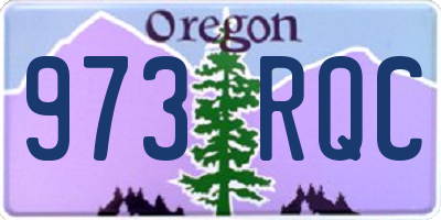 OR license plate 973RQC
