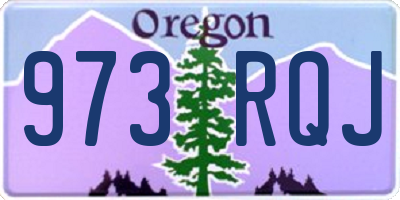 OR license plate 973RQJ