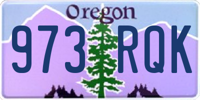 OR license plate 973RQK