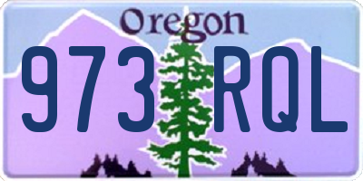 OR license plate 973RQL
