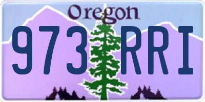 OR license plate 973RRI