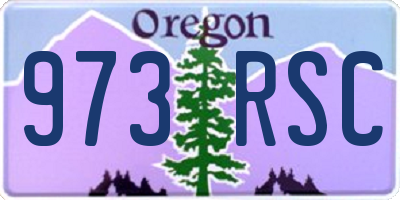 OR license plate 973RSC