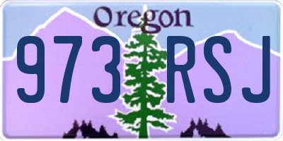 OR license plate 973RSJ