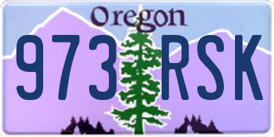 OR license plate 973RSK