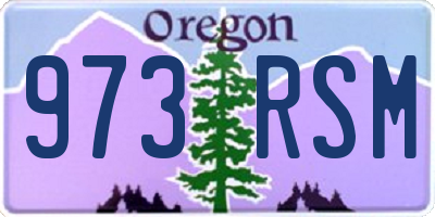 OR license plate 973RSM
