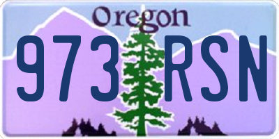 OR license plate 973RSN