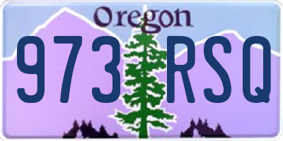 OR license plate 973RSQ