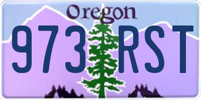 OR license plate 973RST