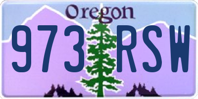 OR license plate 973RSW