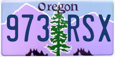 OR license plate 973RSX