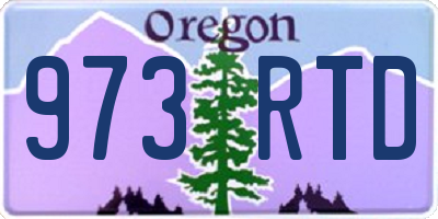 OR license plate 973RTD