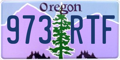 OR license plate 973RTF