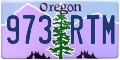 OR license plate 973RTM