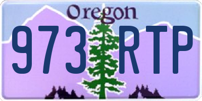 OR license plate 973RTP