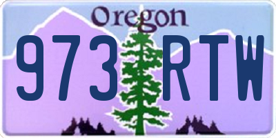 OR license plate 973RTW