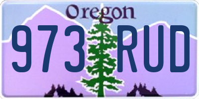 OR license plate 973RUD