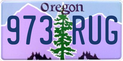 OR license plate 973RUG