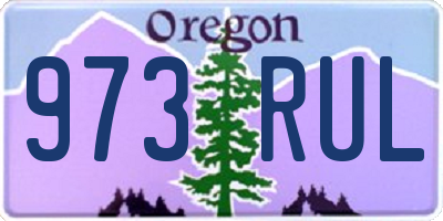 OR license plate 973RUL