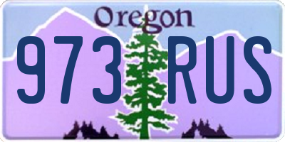 OR license plate 973RUS