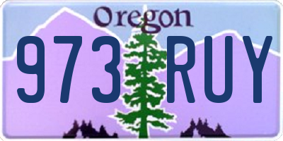 OR license plate 973RUY