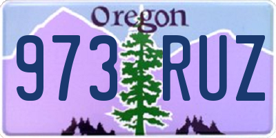 OR license plate 973RUZ