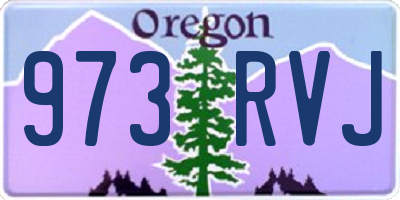 OR license plate 973RVJ