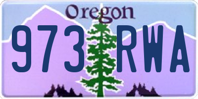 OR license plate 973RWA