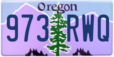OR license plate 973RWQ