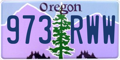 OR license plate 973RWW