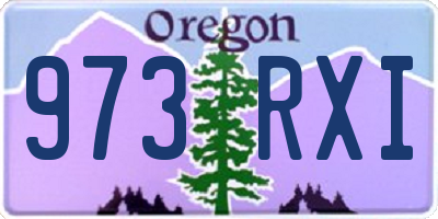 OR license plate 973RXI