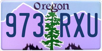 OR license plate 973RXU