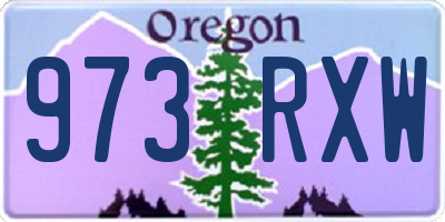 OR license plate 973RXW