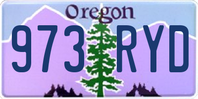 OR license plate 973RYD