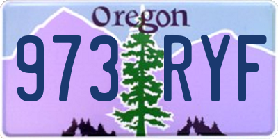 OR license plate 973RYF