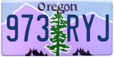 OR license plate 973RYJ