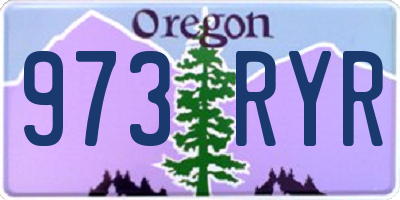 OR license plate 973RYR