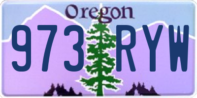 OR license plate 973RYW