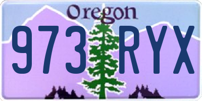 OR license plate 973RYX