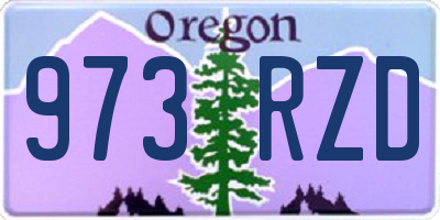OR license plate 973RZD