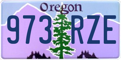 OR license plate 973RZE