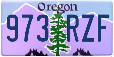 OR license plate 973RZF