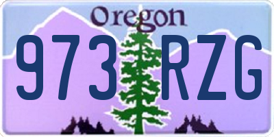 OR license plate 973RZG