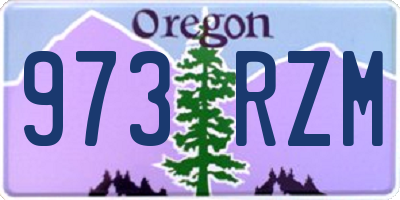 OR license plate 973RZM