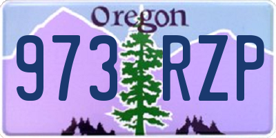 OR license plate 973RZP