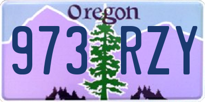 OR license plate 973RZY