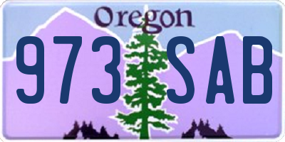 OR license plate 973SAB