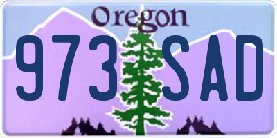 OR license plate 973SAD