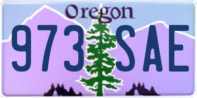 OR license plate 973SAE