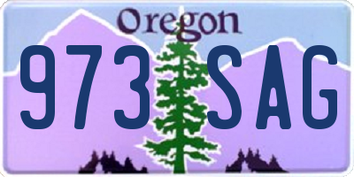 OR license plate 973SAG